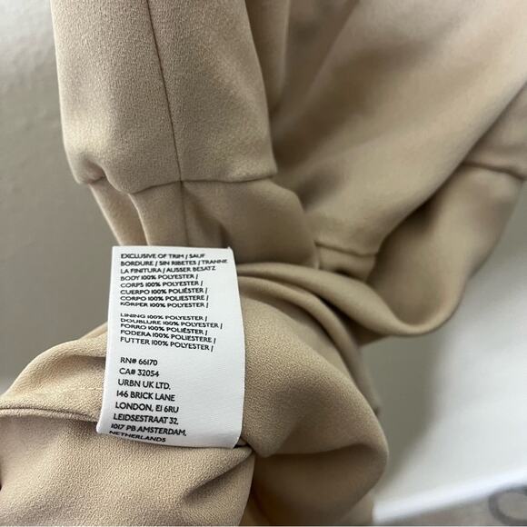 BHLDN Anthropologie Dylan One-Shoulder Satin Side Slit Gown Champagne Womens 8 - Picture 8 of 11